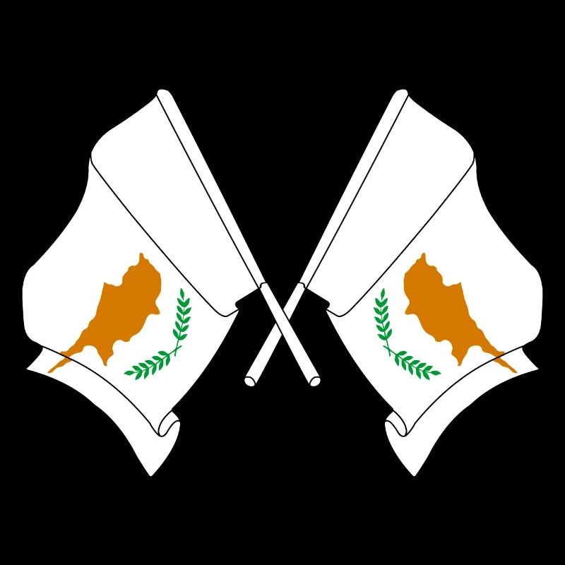 Two flags Cyprus