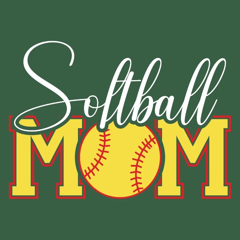 Emblème de maman de softball