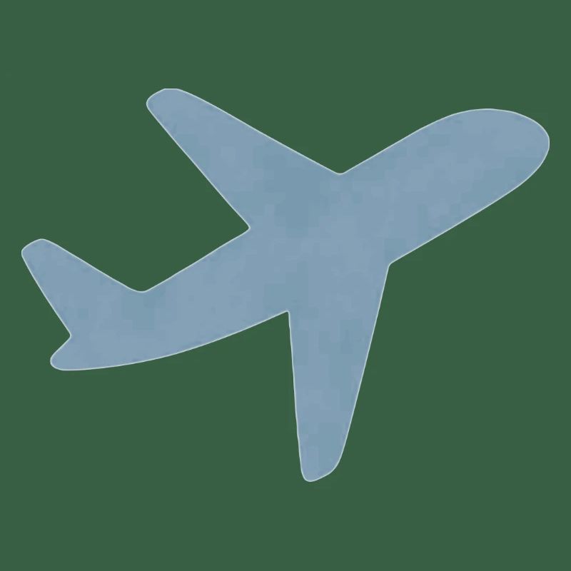 Avion minimaliste bleu