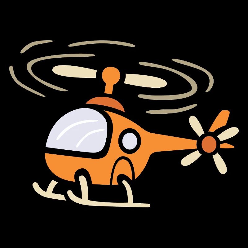 Hélicoptère de dessin animé drôle dans le style de la bande dessinée