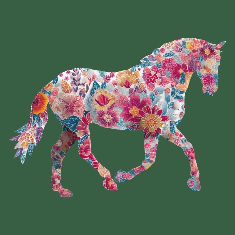 Pferd Blumen Muster
