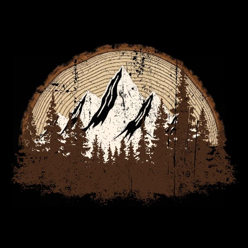 Scène majestueuse de forêt de montagne