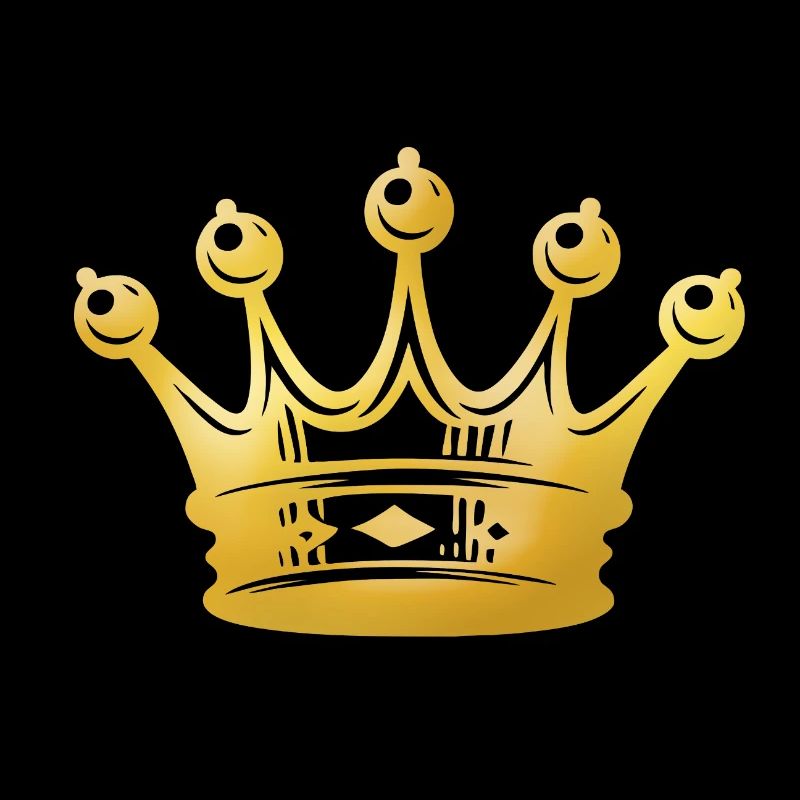 Silhouette couronne d’or