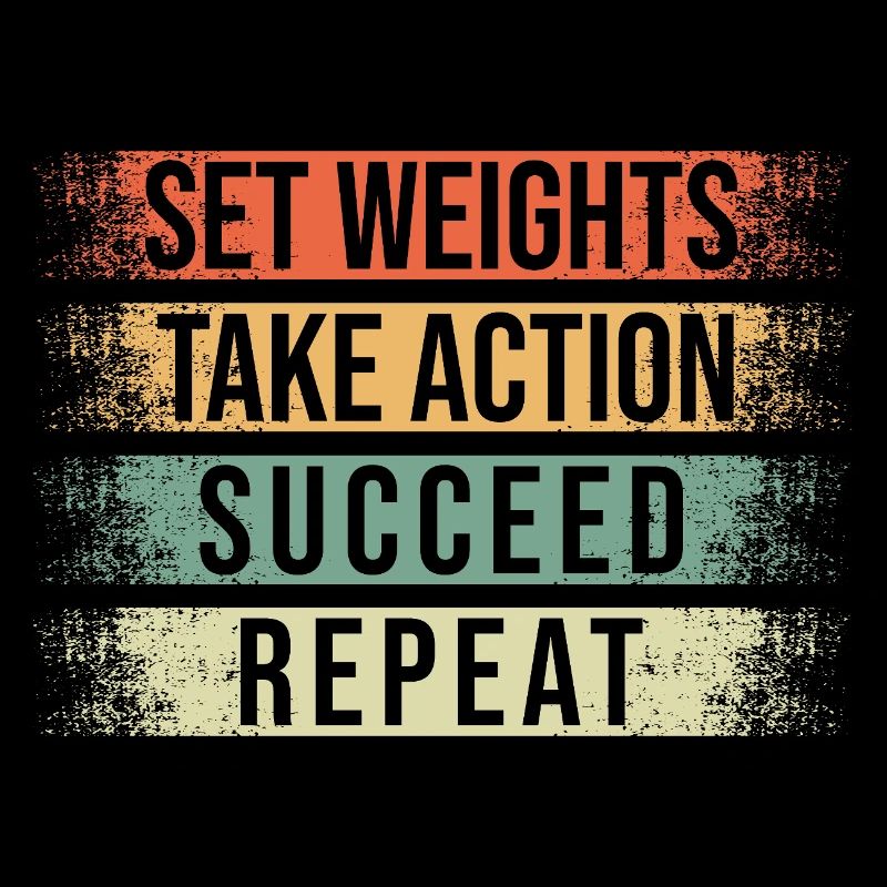 Fitness Motivation Bodybuilder Set Weights
