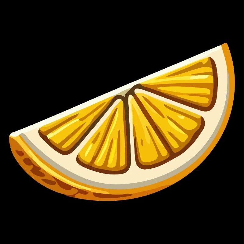 Bright cartoon orange slice