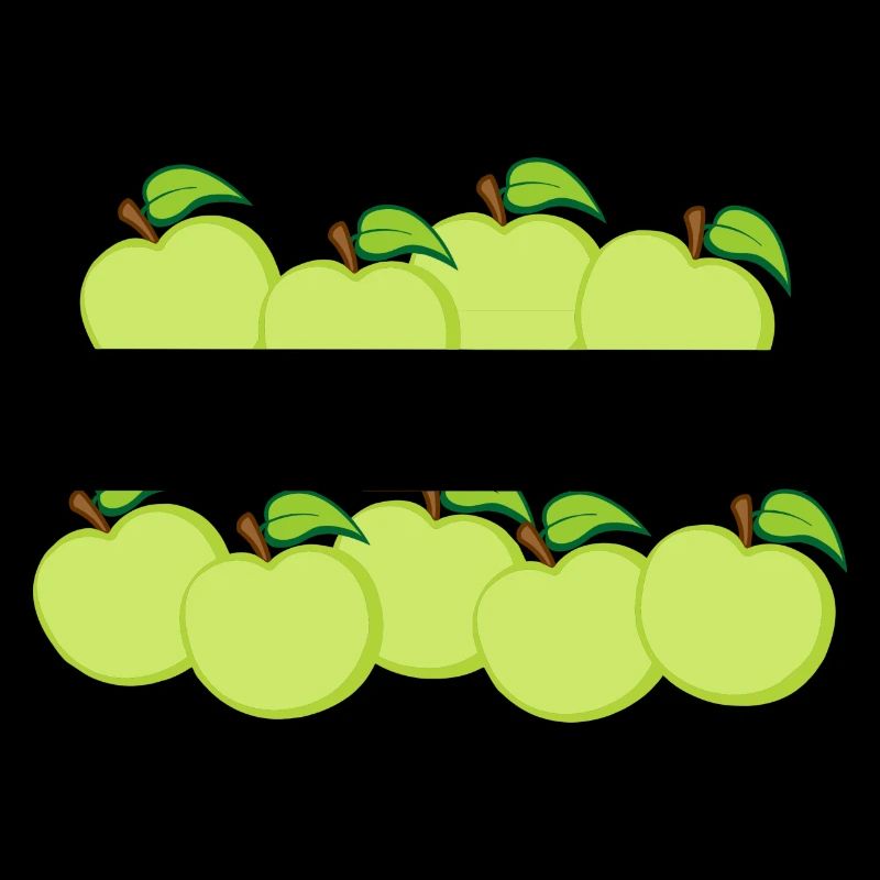 Bannière de pommes avec pomme verte