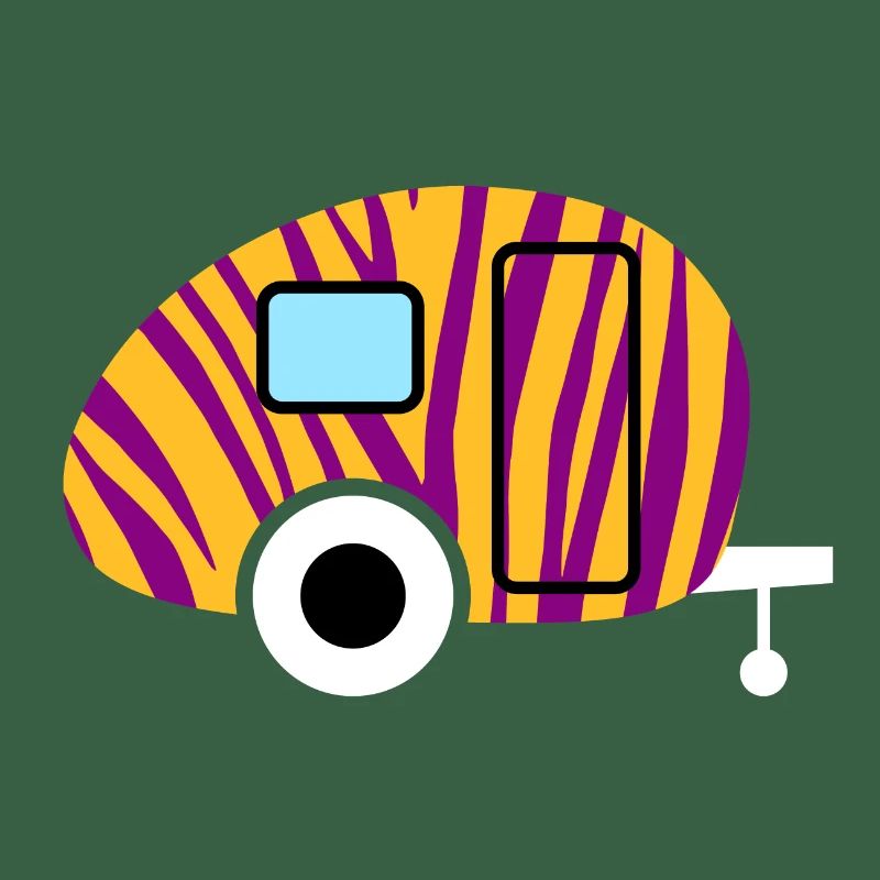 Caravan Caravan Zebra Pattern Animal Print Camper