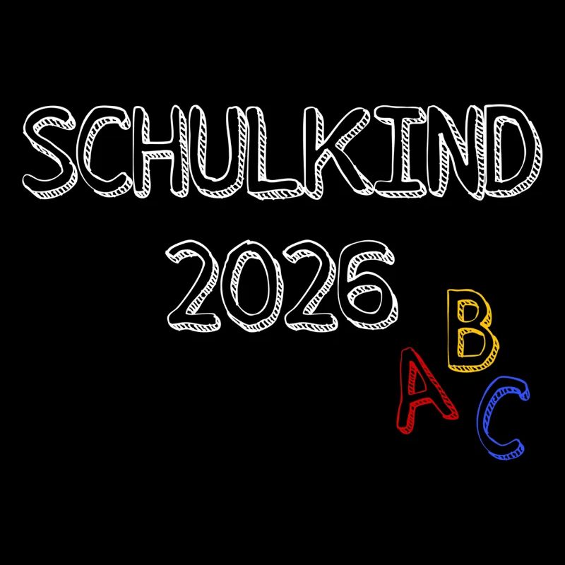 Schulkind 2026 Kreide-Design