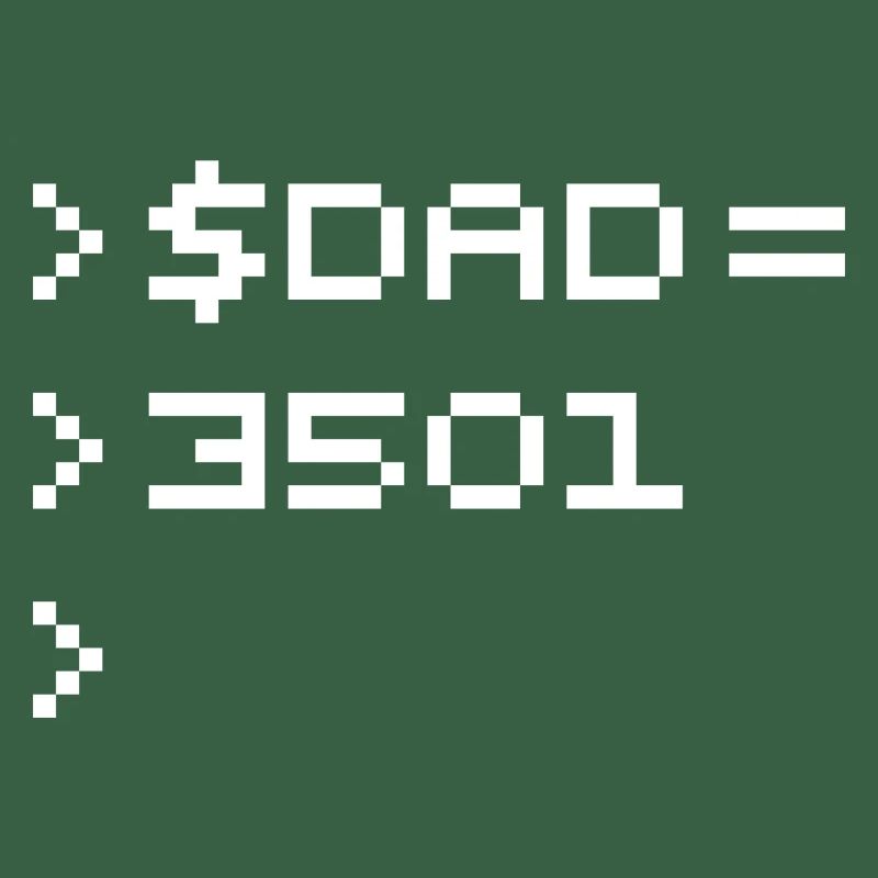 DAD 8-Bit Code Nerd Pixel Terminal Retro