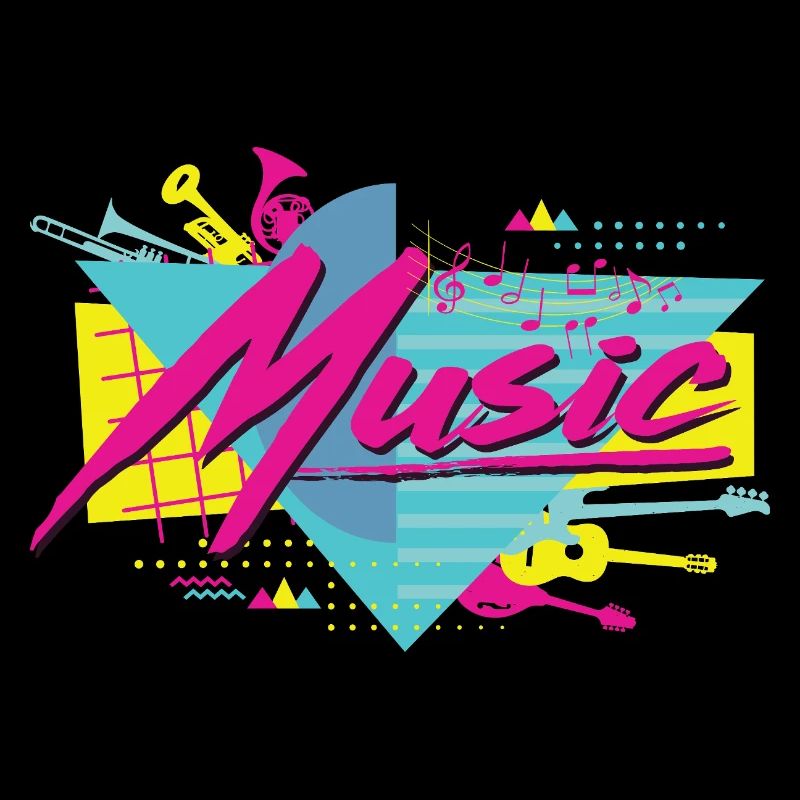 Neon Music Retro Vibe