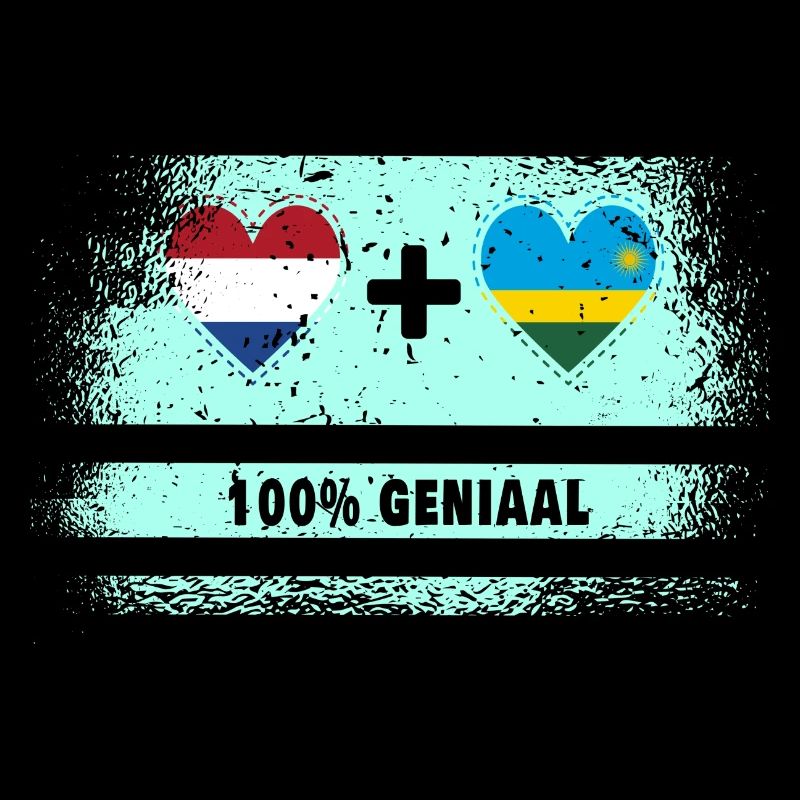 Rwanda and the Netherlands 100% Genius flag