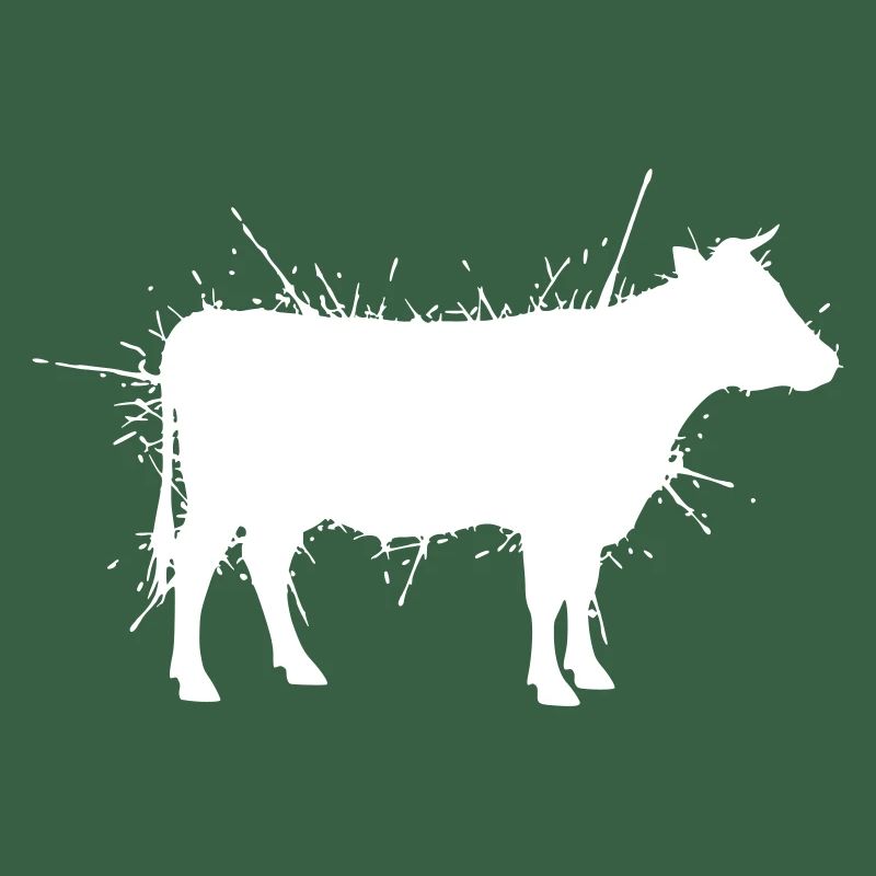 Cow Silhouette Grunge Splash Vector