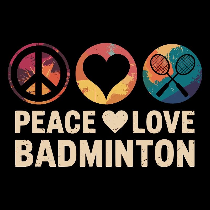 Peace und Liebe Badminton Design
