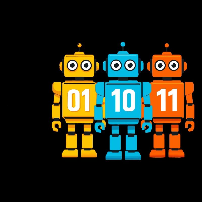 Robot 01 10 11 – Conception Sci-Fi Binaire