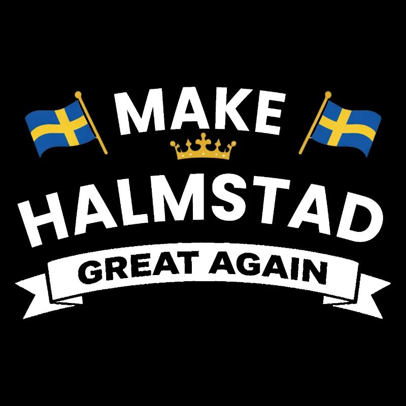 Stolzflaggen der Stadt Halmstad