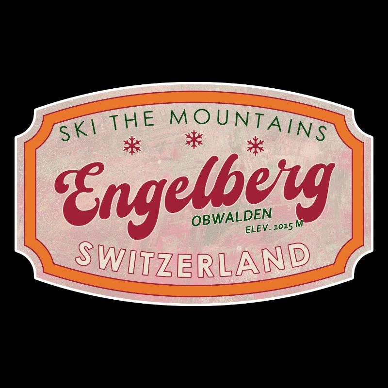 Engelberg Schweiz Skigebirge-Abzeichen
