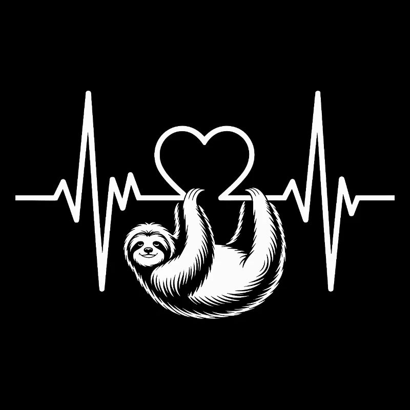 Heartbeat with sleeping sloth