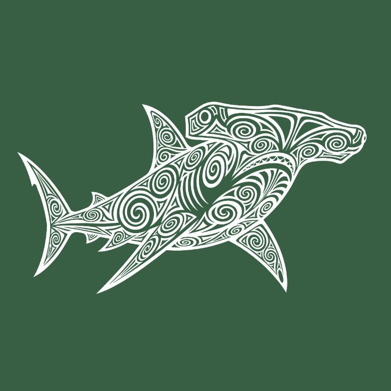 Conception de plongée maorie de requin-marteau