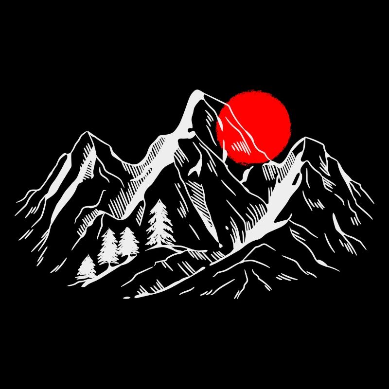Soleil pourpre sur les sommets alpins