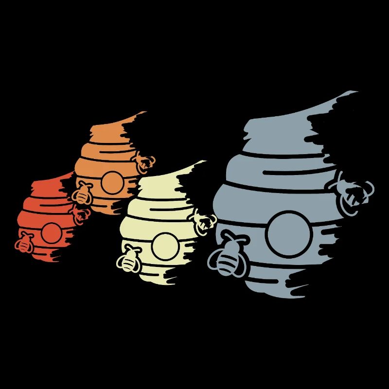 Vintage Beehive Drawing