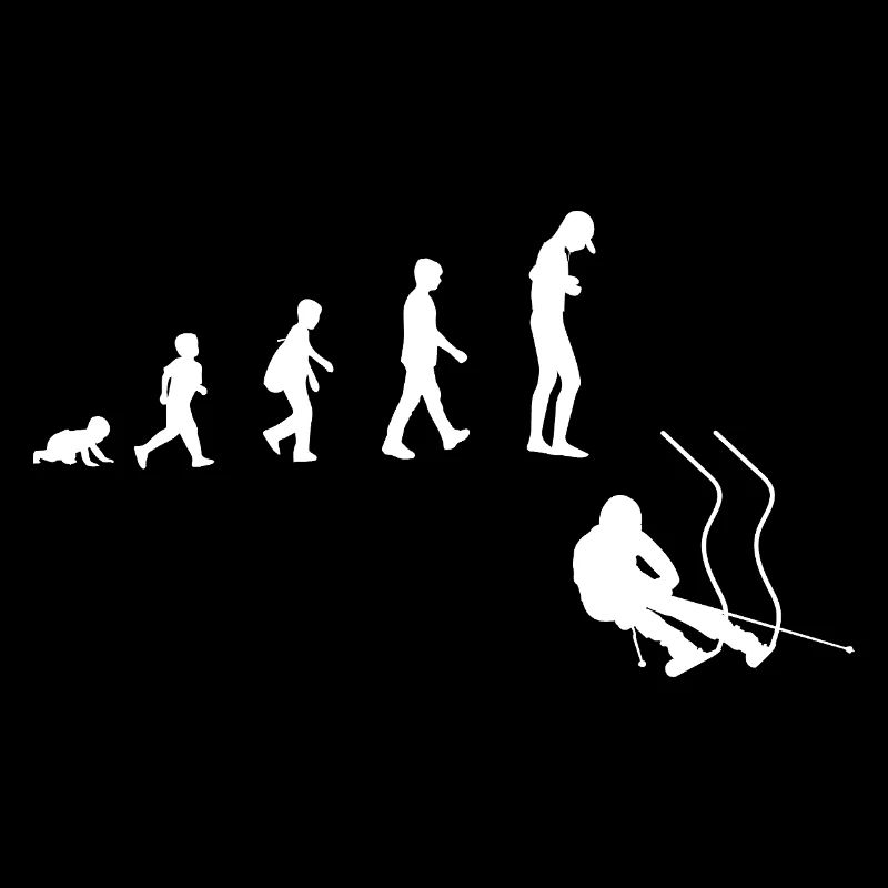 Evolution vom Baby zum Downhill Ski Fahrer