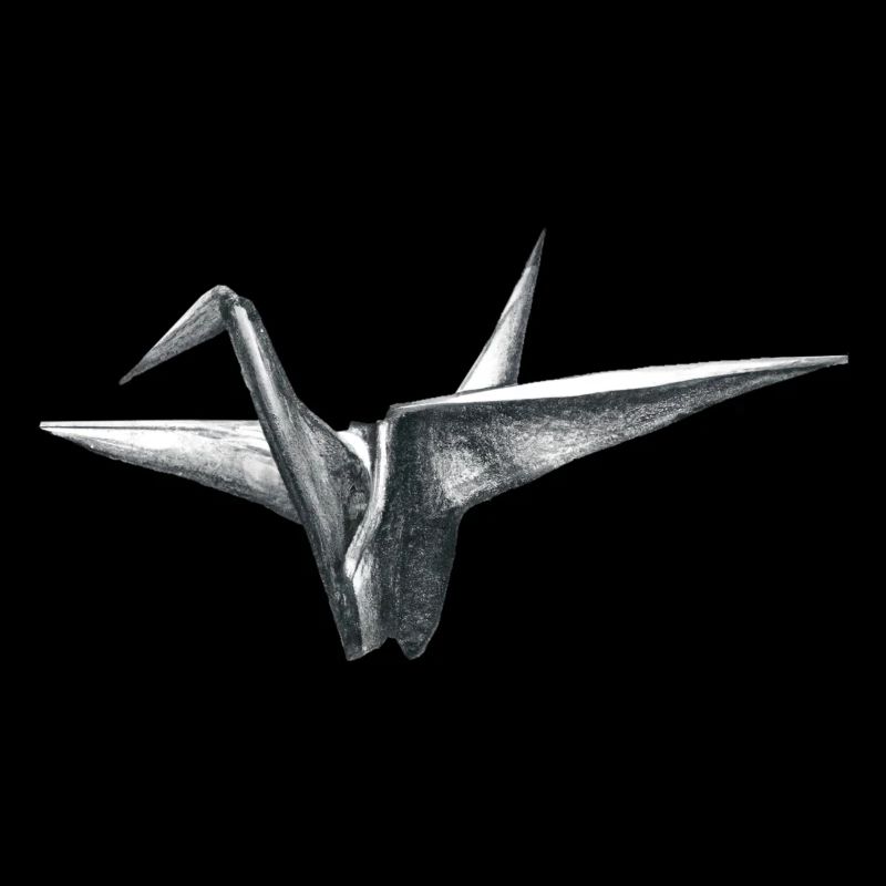 Origami Vogel Grau