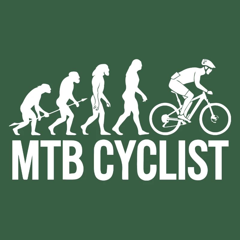 Evolution einer MTB-Radfahrer-Silhouette