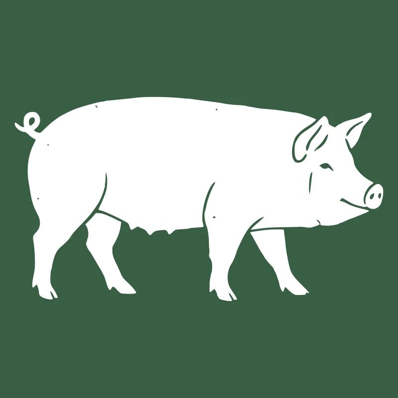 Pig Silhouette Farm Clean Vector