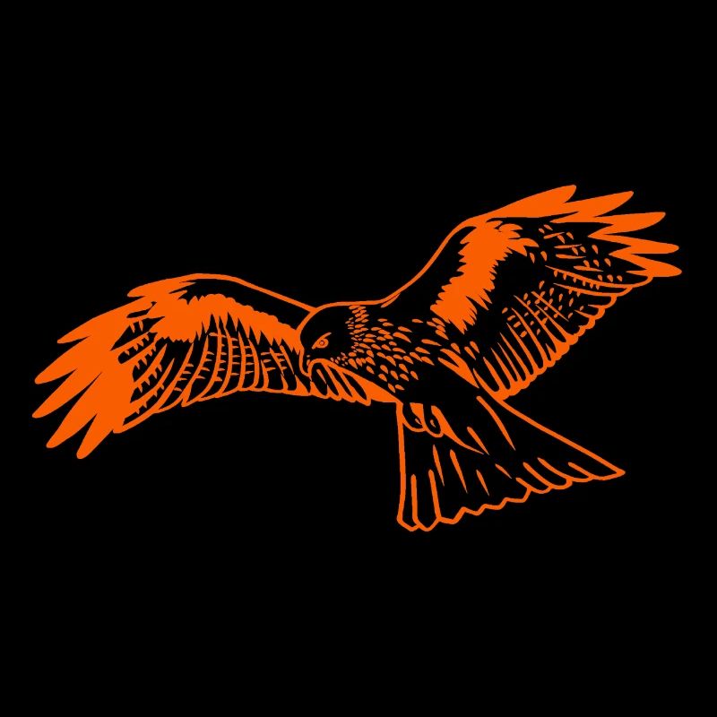 Faucon en orange