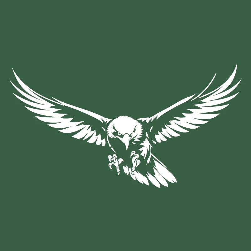 Aigle attaquant en vol