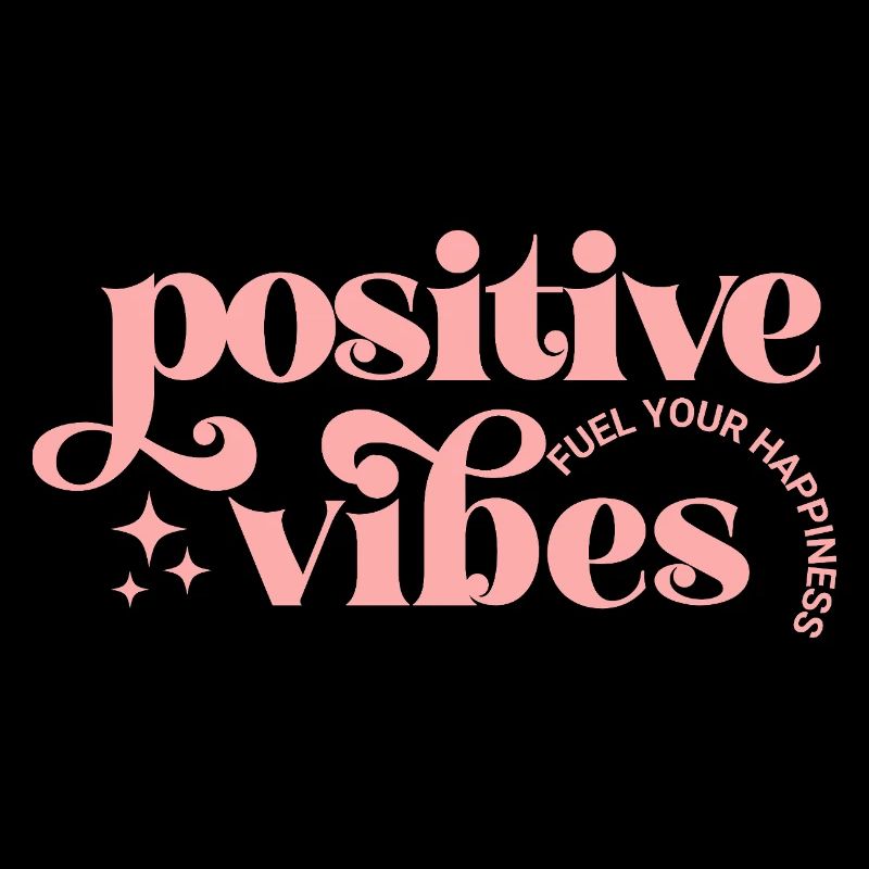 Vibes Positives en Typographie Rose