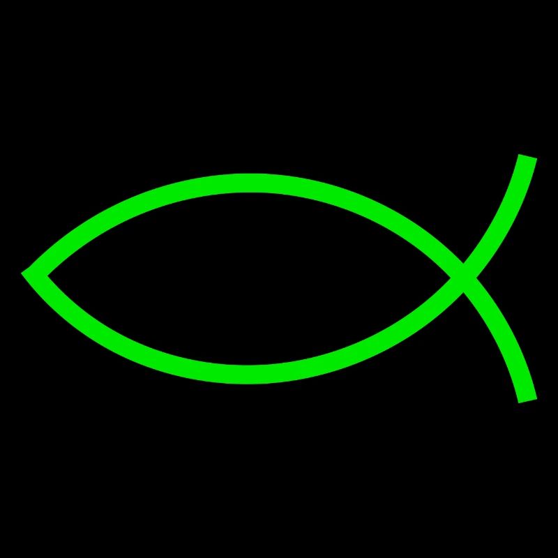Jésus poisson vert Ichthys poisson poisson poisson poisson