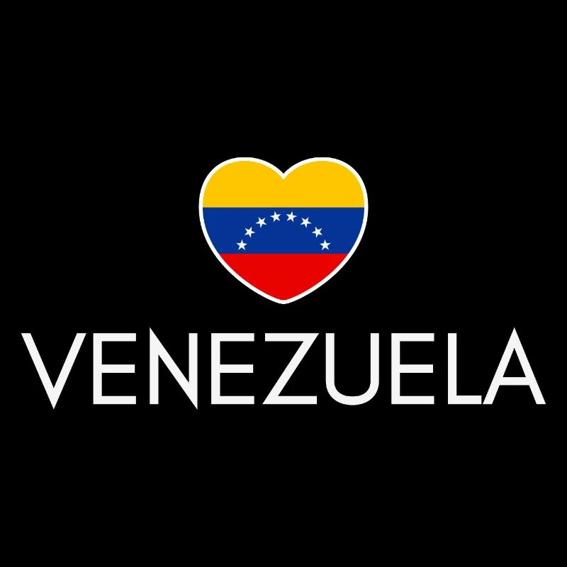 Le cœur avec le drapeau du Venezuela, j’aime le Venezuela