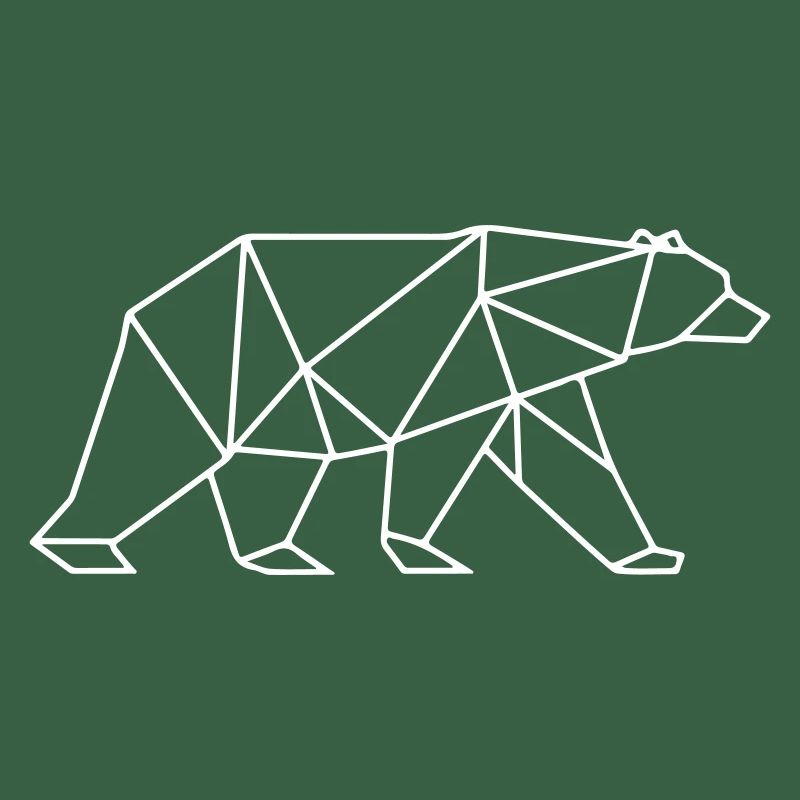 Icône polygonale d’ours