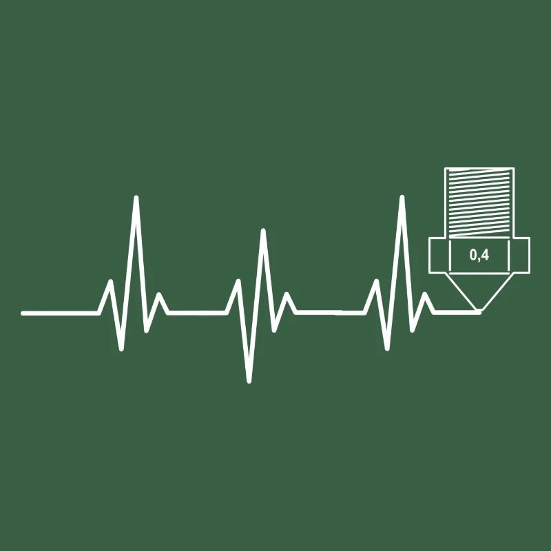 Heartbeat Impression 3D drôle TShirt Design