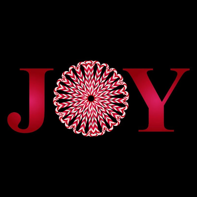 JOY – Christmas typography with candy canes