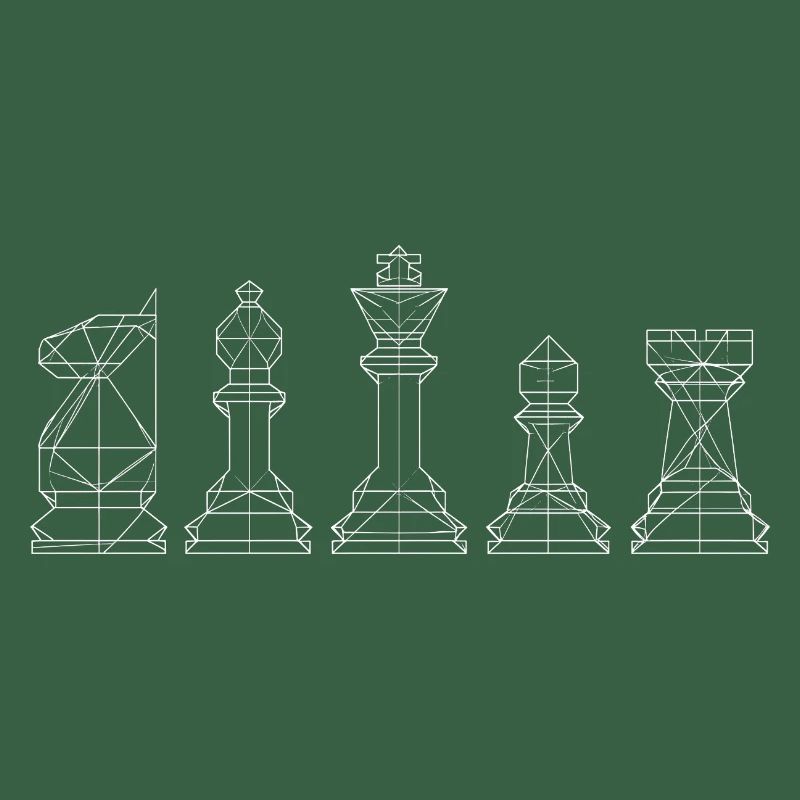 Jeu de société minimaliste de conception de pièces d’échecs