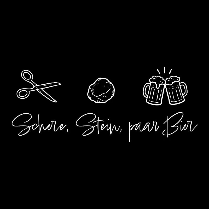 Schere Stein paar Bier – Lustiger Party Spruch