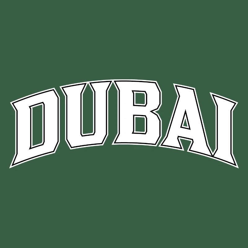 Lettrage de Dubaï dans l’arche