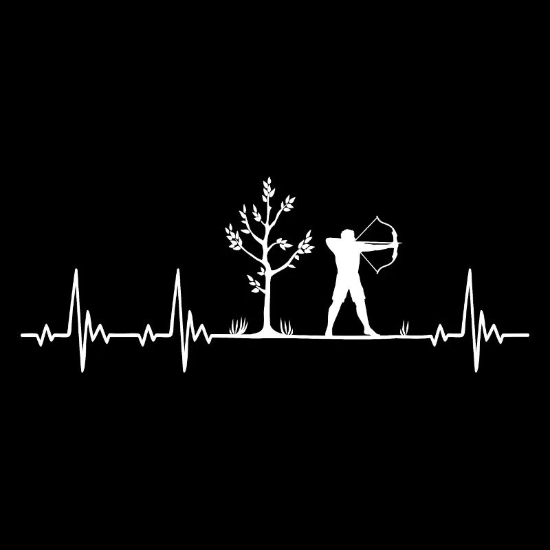 Bogenschütze Heartbeat Bogenschiessen Geschenk