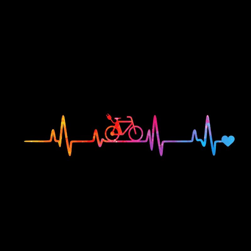 Rainbow Bicycle Pulse Lines