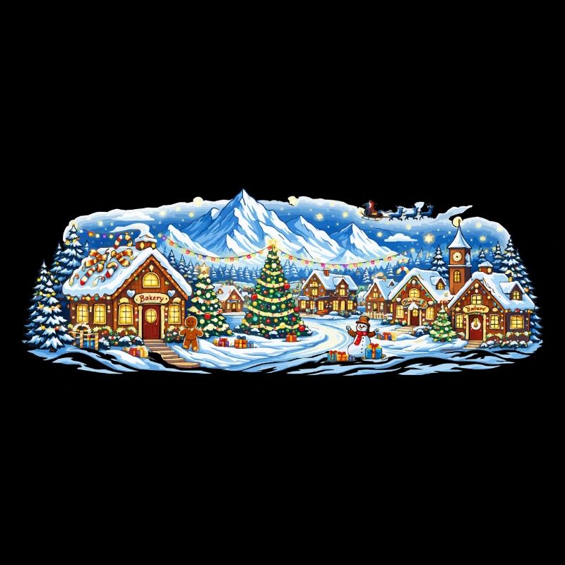 Winterdorf im Weihnachtsglanz