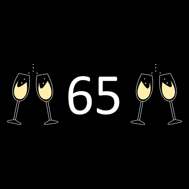 65e anniversaire 65 ans 65 Numéro 65 Noir