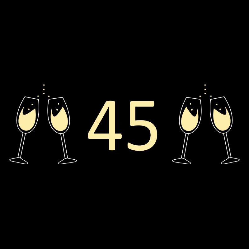 45e anniversaire 45e anniversaire 45 numéro 45 blanc