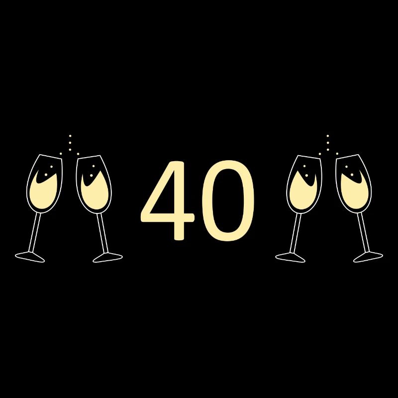 40e anniversaire 40e anniversaire 40 numéro 40 blanc