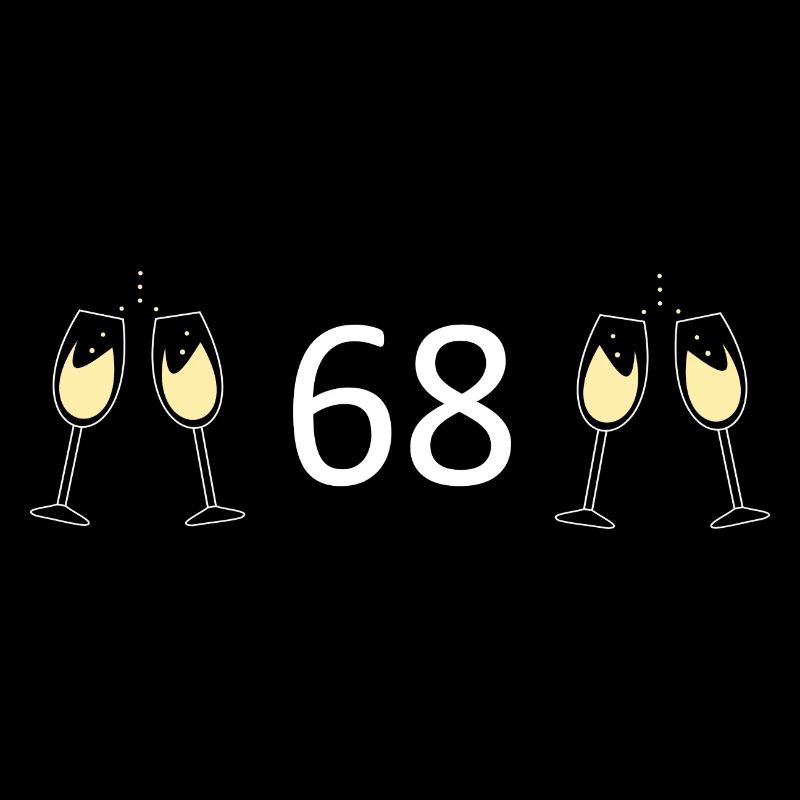 68e anniversaire 68 ans Jubilé 68 Numéro 68