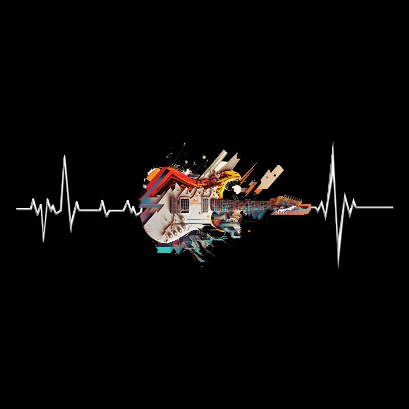 Gitarre mit Herzschlag