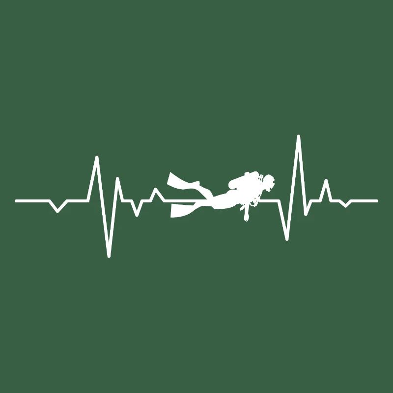 Plongée Plongée Scuba Ecg Heartbeat Diver