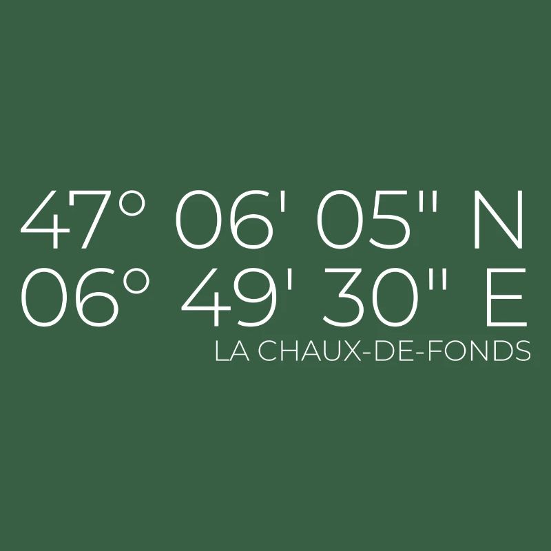 Coordinates La Chaux-de-Fonds