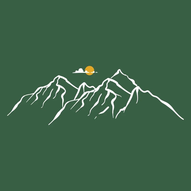 Minimalist Mountain Range Artwork